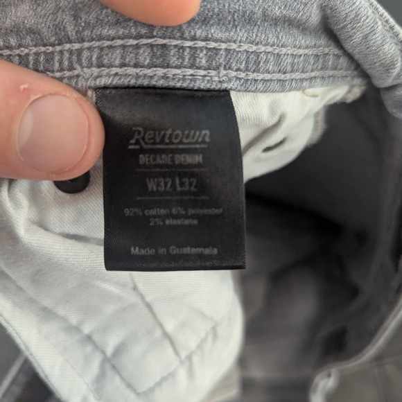 Revtown Jeans Pants Grey 32x32 waist fits 33/34 - Picture 5 of 5